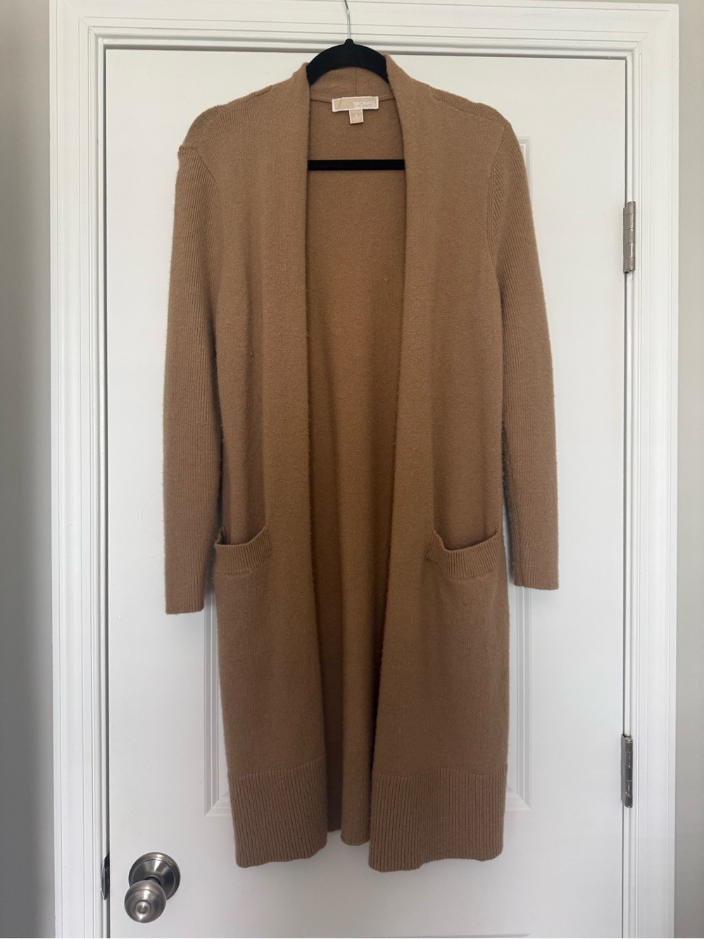 Michael Kors  Open-Front Knit Cardigan - Camel M